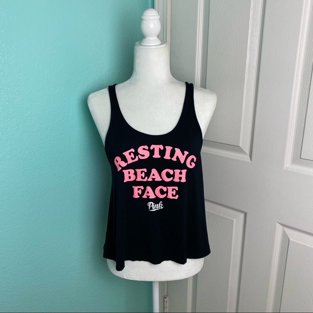 Victoria’s Secret Pink Super Soft Black Cropped Tank